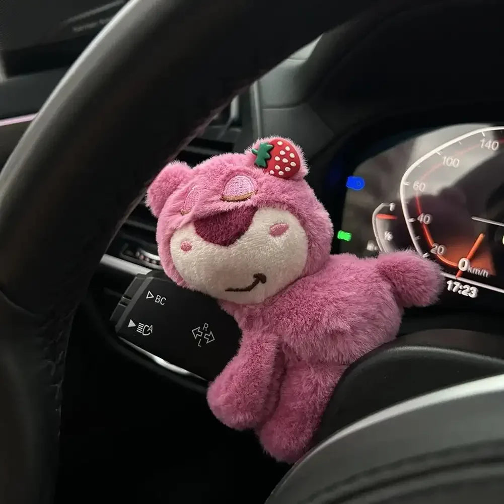 Car Cute Wiper Ornaments Plush Doll Capybara Panda Cat Turn Signal Switch Ornament Car Interior Decoration Accessories