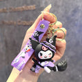 Cartoon Cute Gothic's PVC Key Chain Bag Pendant Doll Rebellious Kuromi Pendant Car Key Chain for Boys Girls Birthday Gifts
