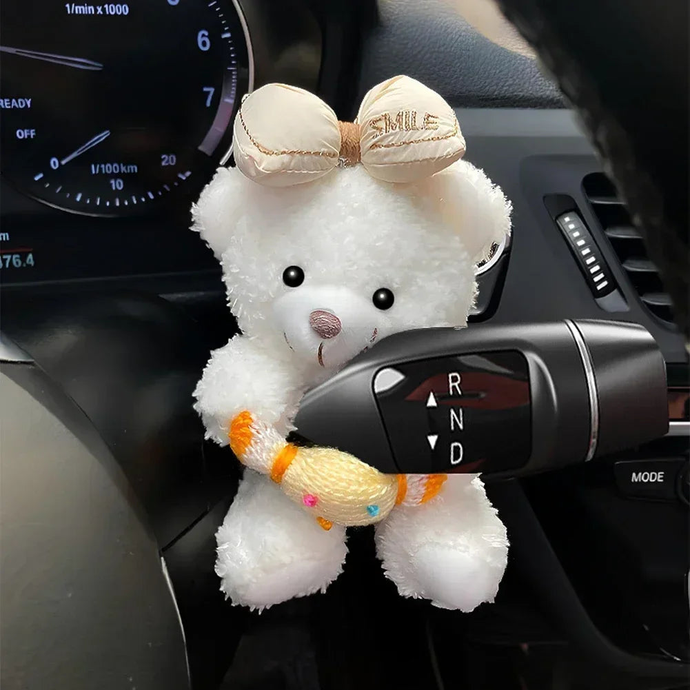 Car Cute Wiper Ornaments Plush Doll Capybara Panda Cat Turn Signal Switch Ornament Car Interior Decoration Accessories