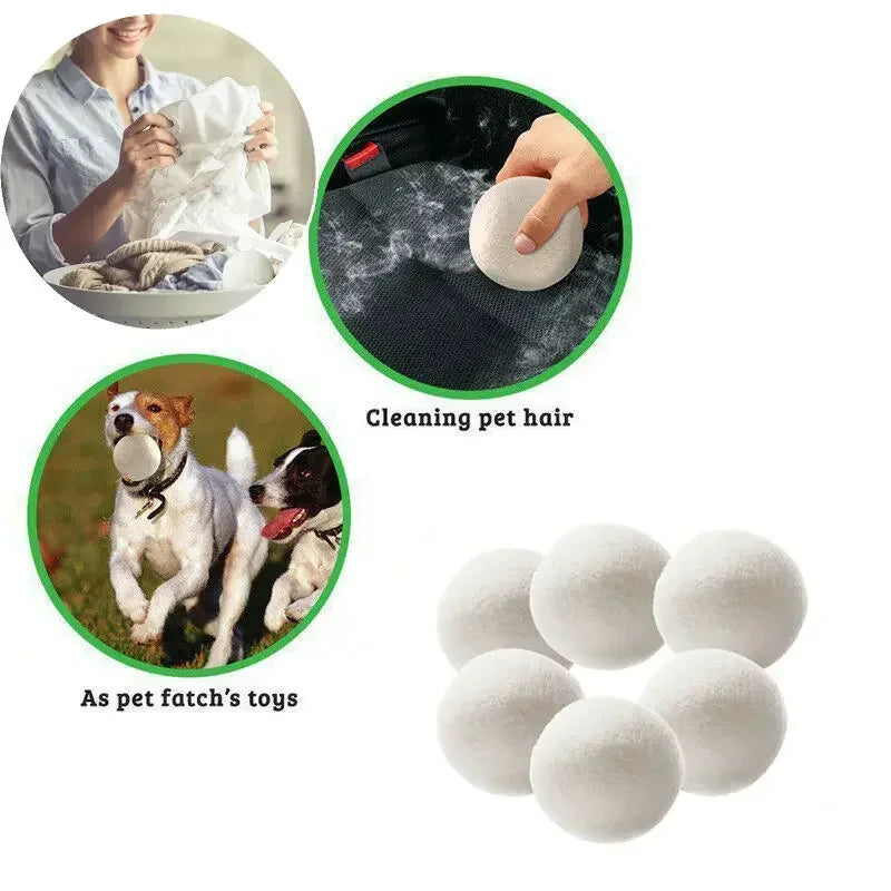 Laundry Ball Dryer Balls Clothes Dryer Balls Washing Wool Ball Softener Washing Machine Reusable Eco-Friendly Laundry Supplies