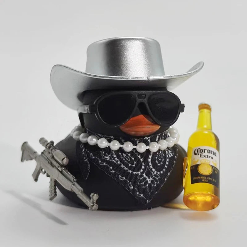 Cowboy Rubber Duck Car Ornament for Jeep Duck Car Dashboard Decorations Quirky Rubber Duck Car Accessories Funny Office Gifts