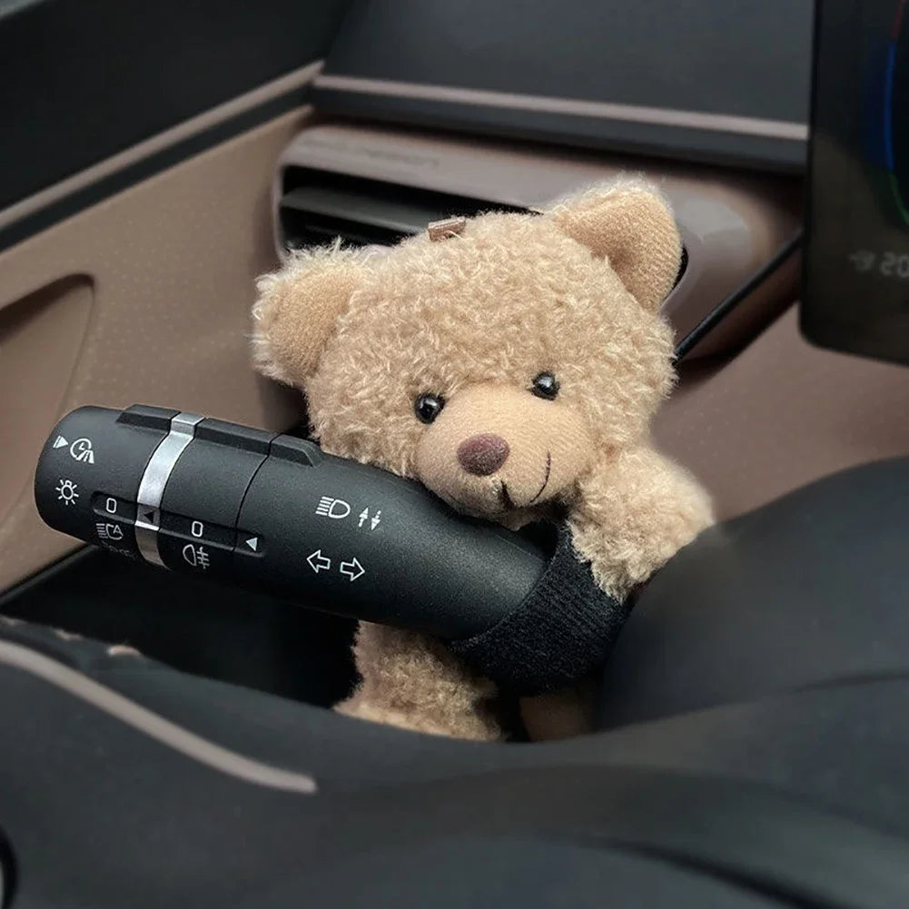 Car Cute Wiper Ornaments Plush Doll Capybara Panda Cat Turn Signal Switch Ornament Car Interior Decoration Accessories