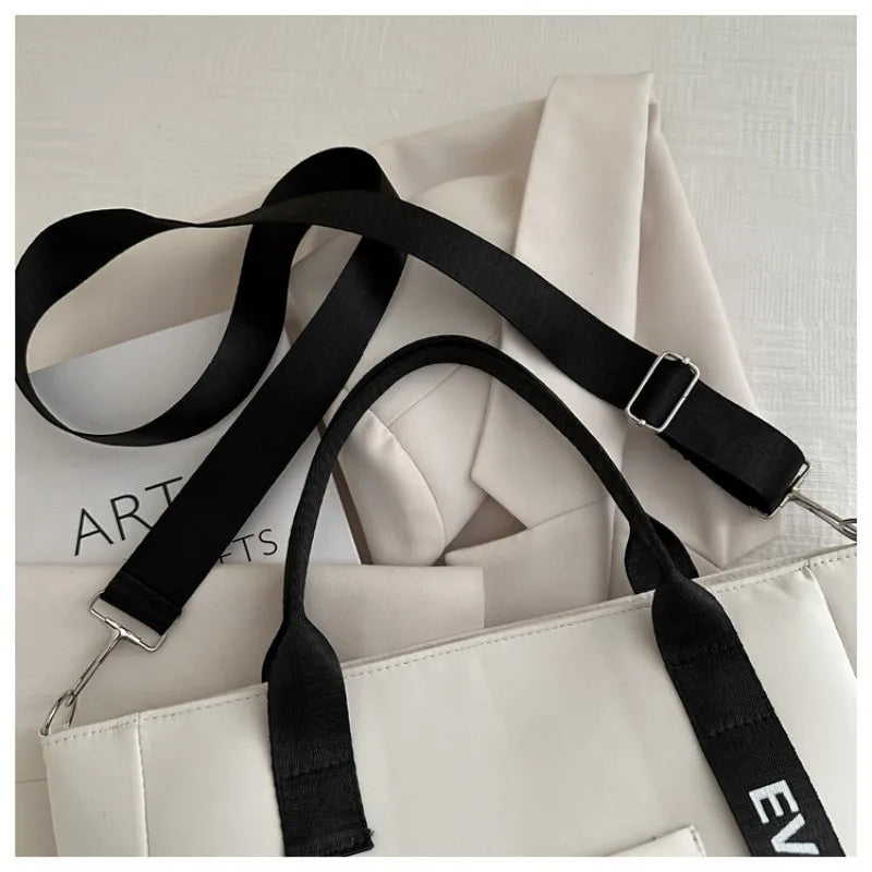 Homefish New Casual Tote Large Capacity ShoulderBag Nylon Waterproof Handbag Simple Fashion Messenger Bags for Schoolgirl