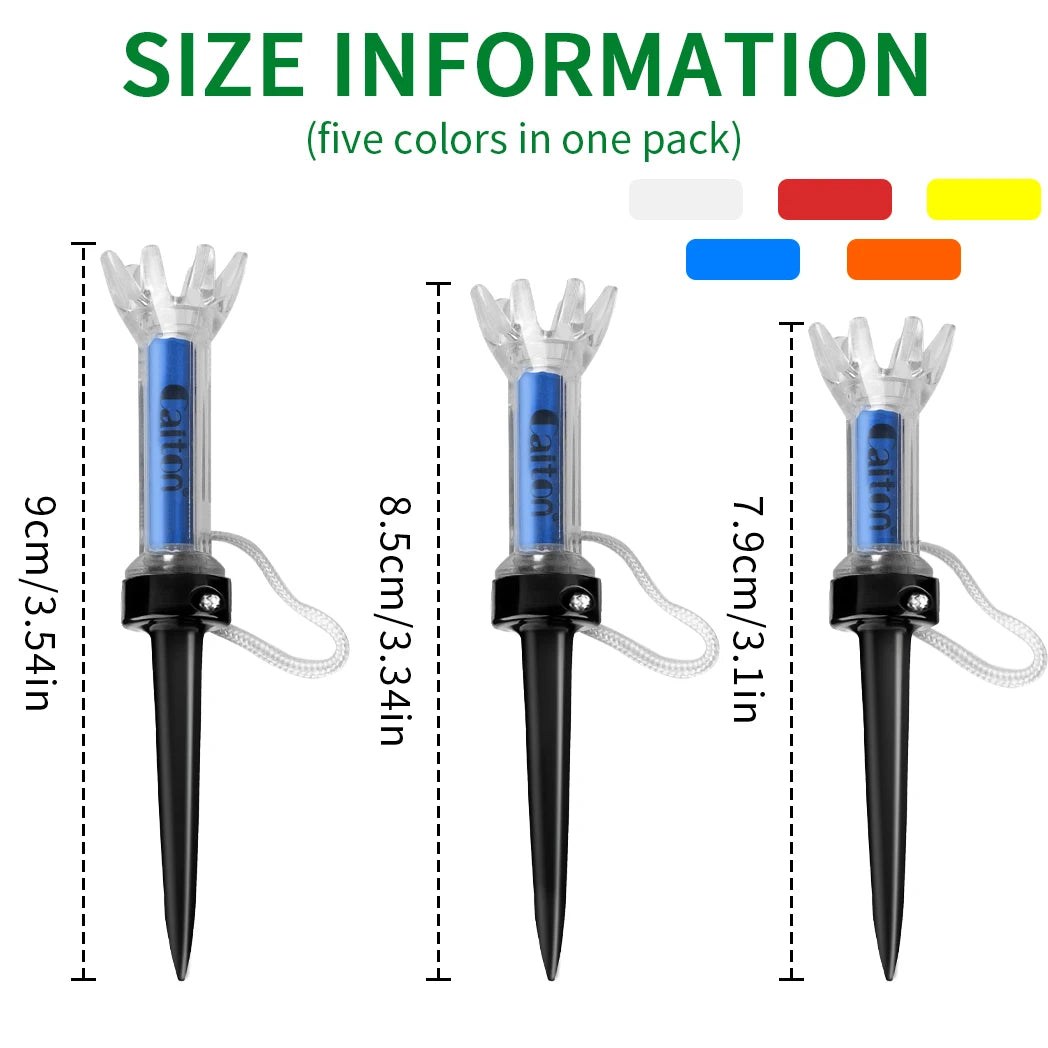Improve Your Golf Game with the Caiton 5pcs Magnetic Plastic Golf Tee Set - 360degree Bounce