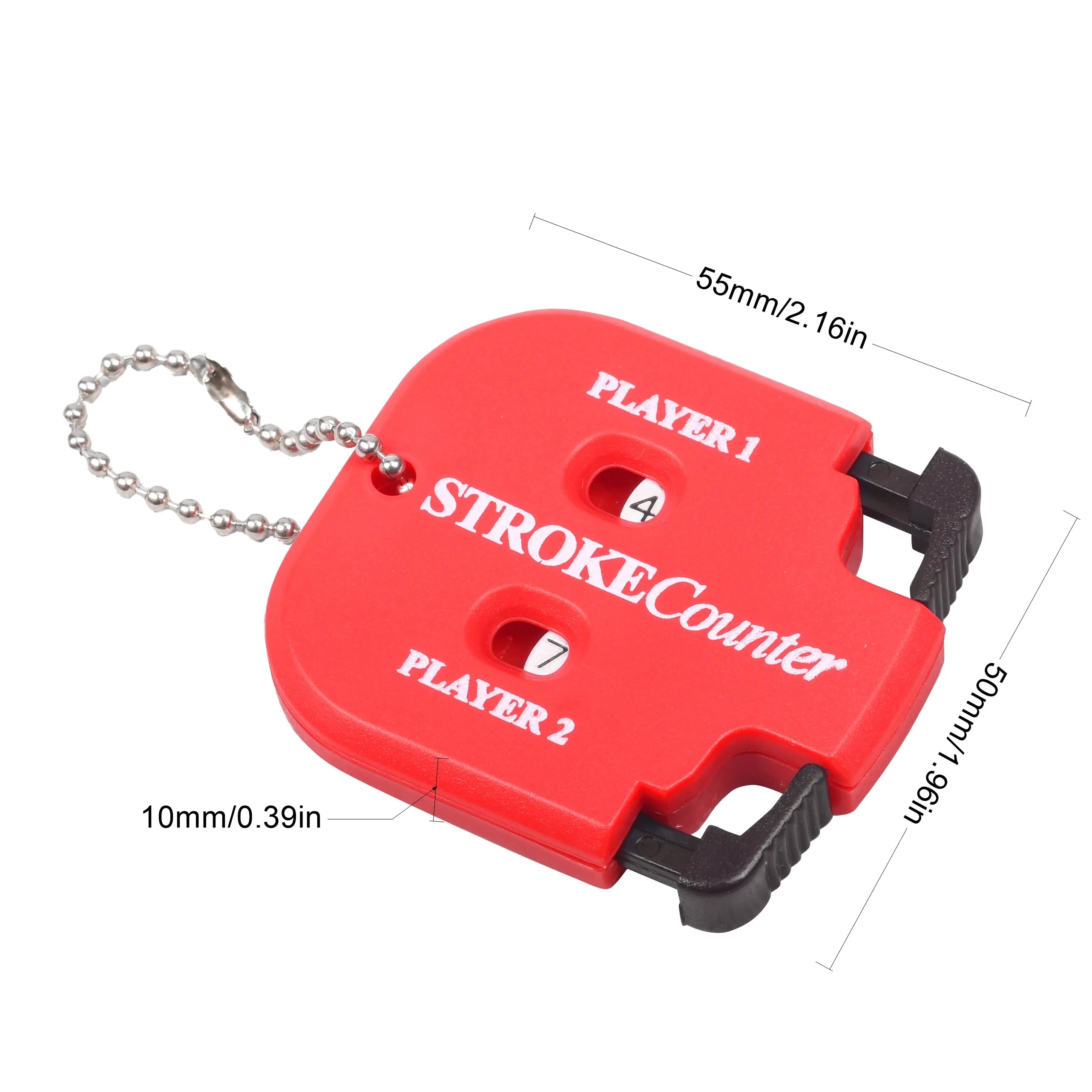 Mini Portable Golf Shot Count Putter Score Counter With Two Digits Scoring,Easy Return To Zero Golf Accessories With Key Chain