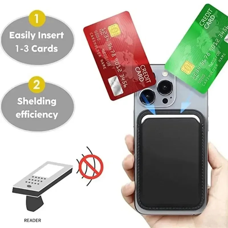 Universal Leather Wallet Case For iPhone 17 Pro Max Wallet Leather For Magsafe iPhone 16 1514 13 12 Card Holder with Magnet