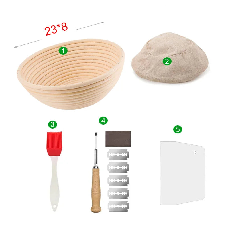 Rattan Bread Proofing Basket Bread Basket Oval Rattan Wicker Dough Fermentation Sourdough Banneton
