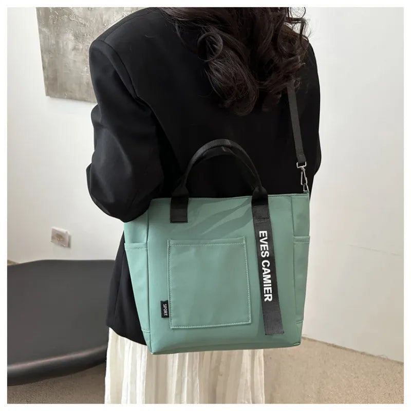 Homefish New Casual Tote Large Capacity ShoulderBag Nylon Waterproof Handbag Simple Fashion Messenger Bags for Schoolgirl