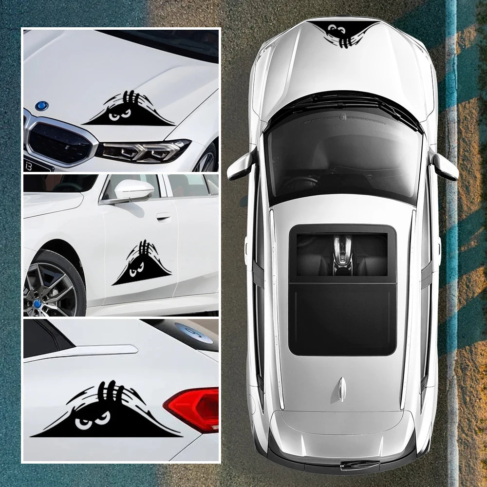 Car interior stickers Various Colors Vinyl Decal Angry Peeping Devil Eyes Motorcycle Decorative Accessories Creative