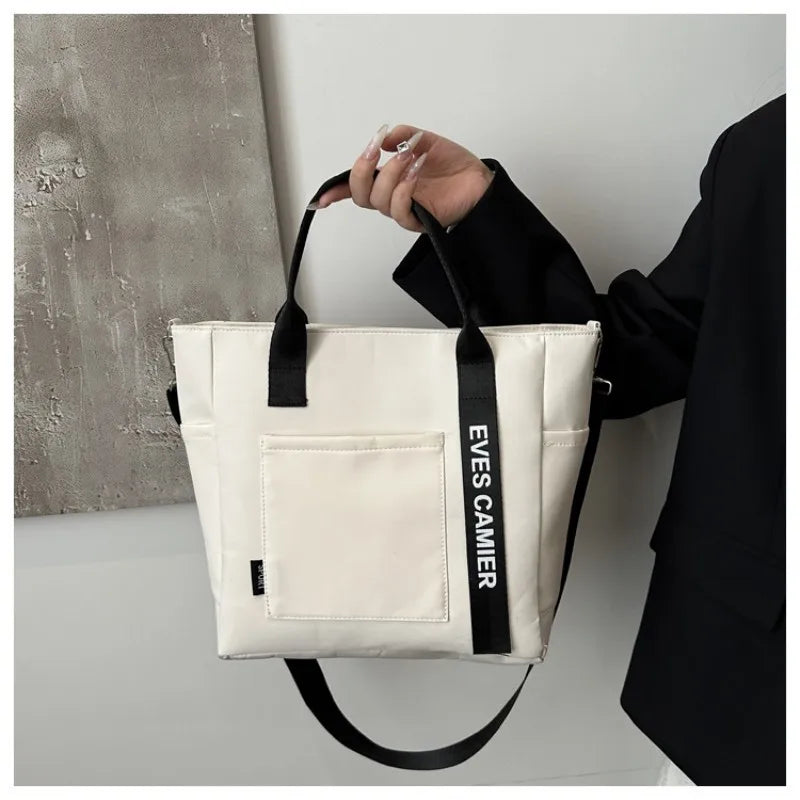 Homefish New Casual Tote Large Capacity ShoulderBag Nylon Waterproof Handbag Simple Fashion Messenger Bags for Schoolgirl