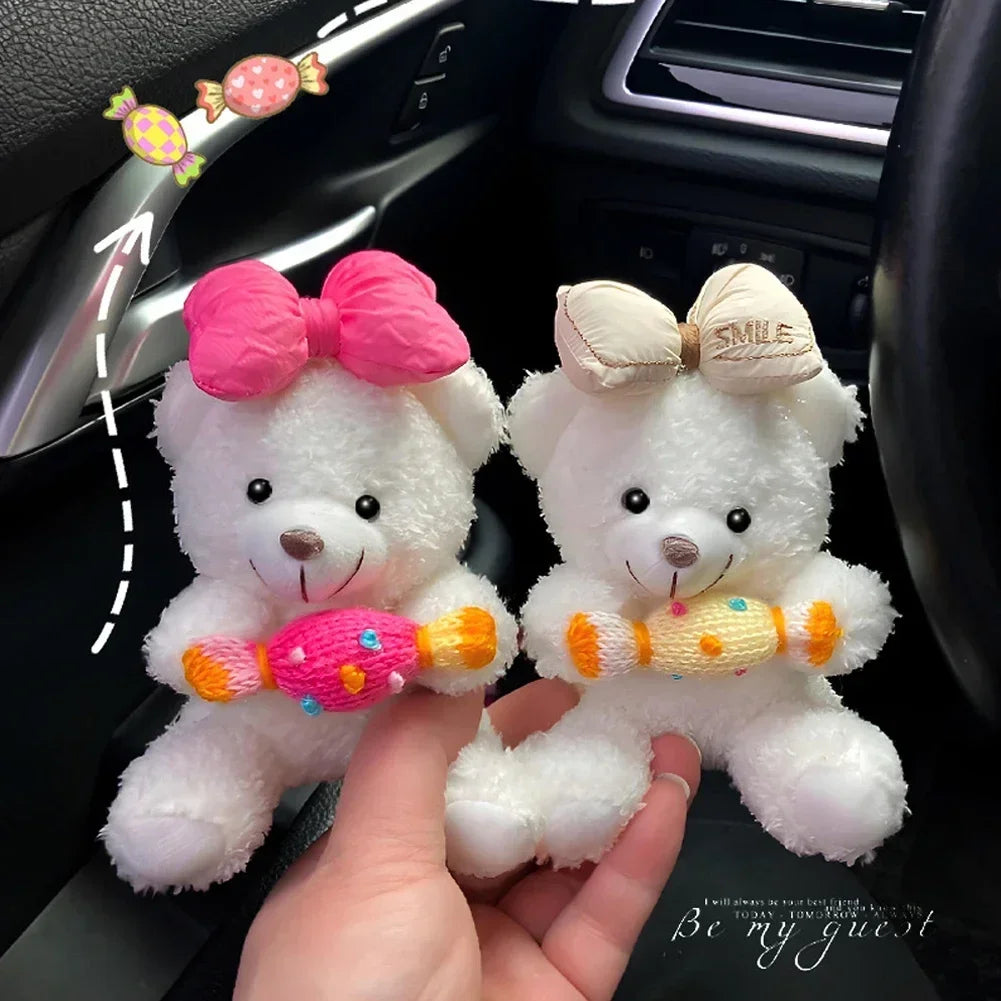 Car Cute Wiper Ornaments Plush Doll Capybara Panda Cat Turn Signal Switch Ornament Car Interior Decoration Accessories