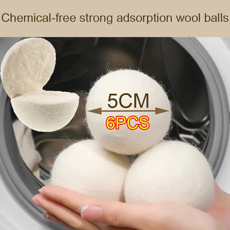 Laundry Ball Dryer Balls Clothes Dryer Balls Washing Wool Ball Softener Washing Machine Reusable Eco-Friendly Laundry Supplies