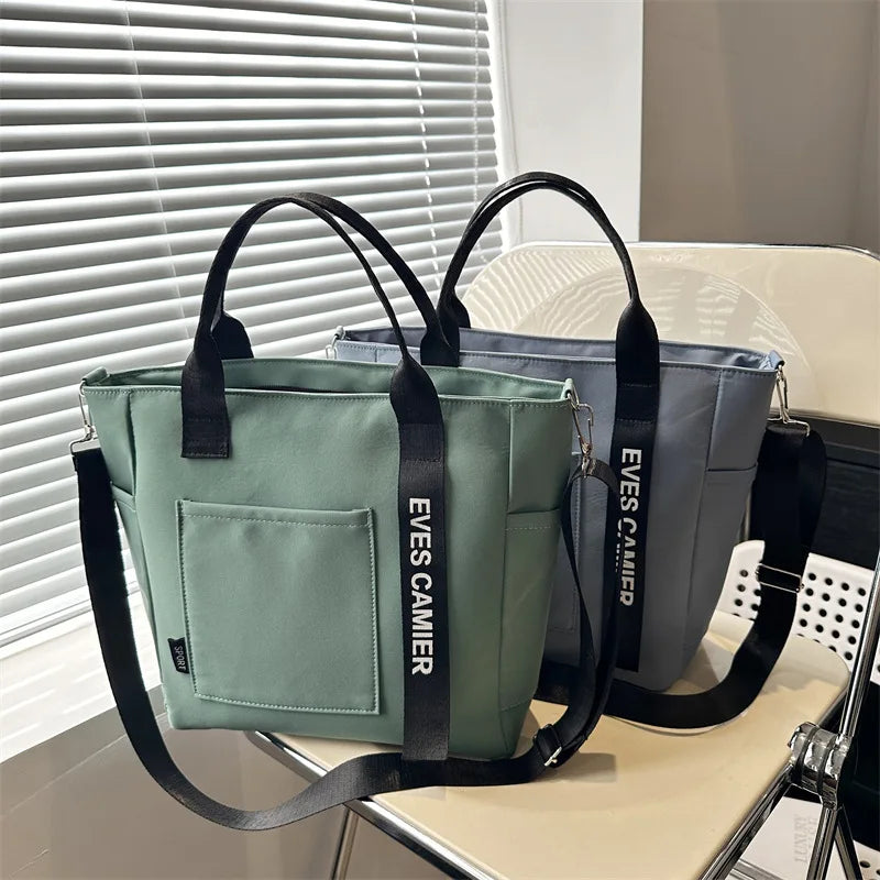 Homefish New Casual Tote Large Capacity ShoulderBag Nylon Waterproof Handbag Simple Fashion Messenger Bags for Schoolgirl